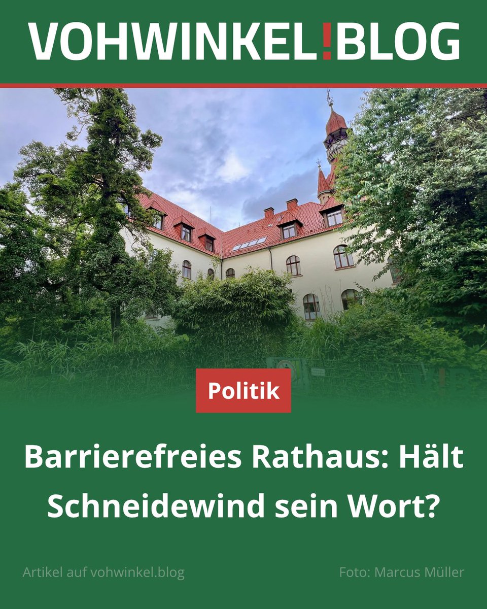 In ihrer Sitzung am Mittwochabend, 11. Juni 2025, befasst sich die Bezirksvertretung Vohwinkel wieder mit ihrem „Leuchtturmprojekt“.

Zum Artikel geht es hier:
wupper.link/xe1jl

#Wuppertal #Vohwinkel #Sonnborn #Bezirksvertretung #Politik #RathausVohwinkel #Barrierefreiheit
