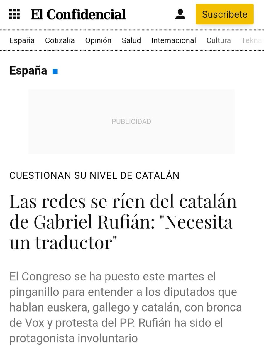 Mypuma2's tweet photo. @gabrielrufian Usted ni siquiera sabe hablar bien el catalán https://t.co/Xc3xcHy6wL