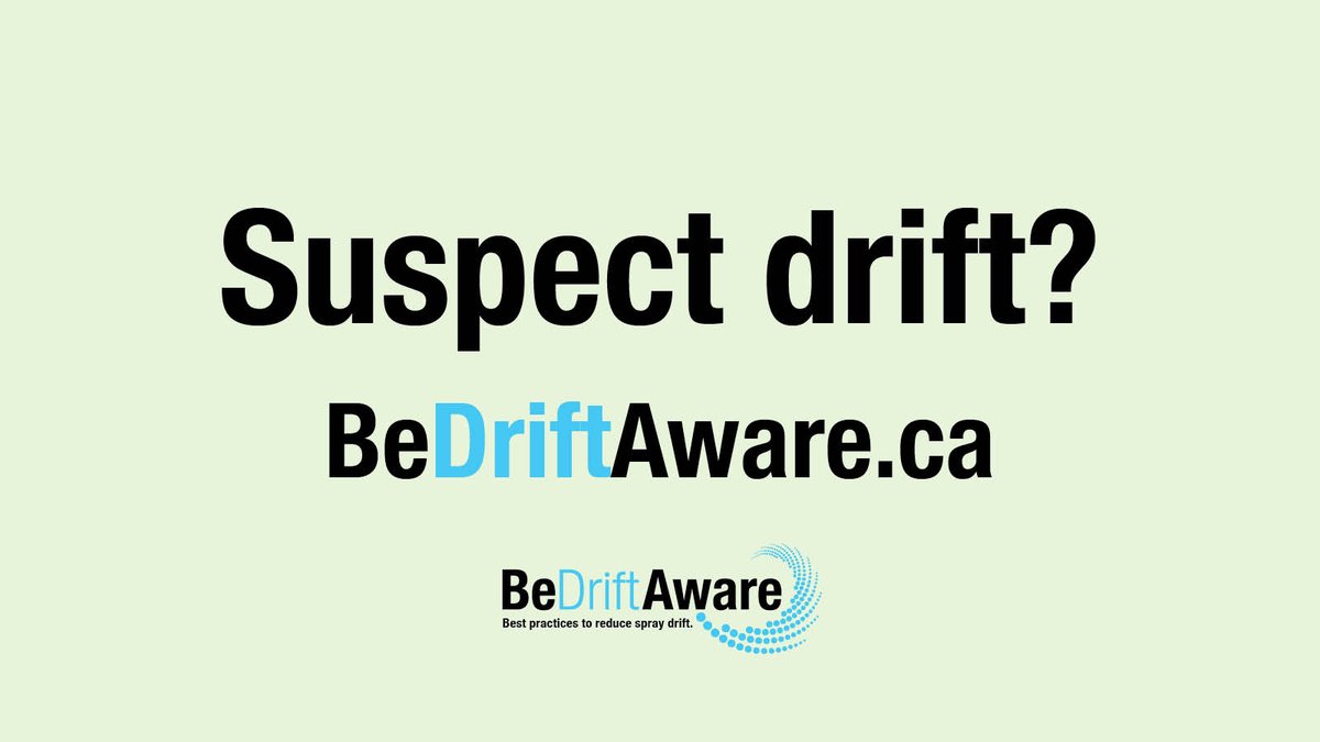 Spray season is here and we have some great resources with best practices to reduce spray drift. Visit BeDriftAware.ca for practical tips and test your spray smarts with our quick quiz. #spray24 #plant24 #BeDriftAware