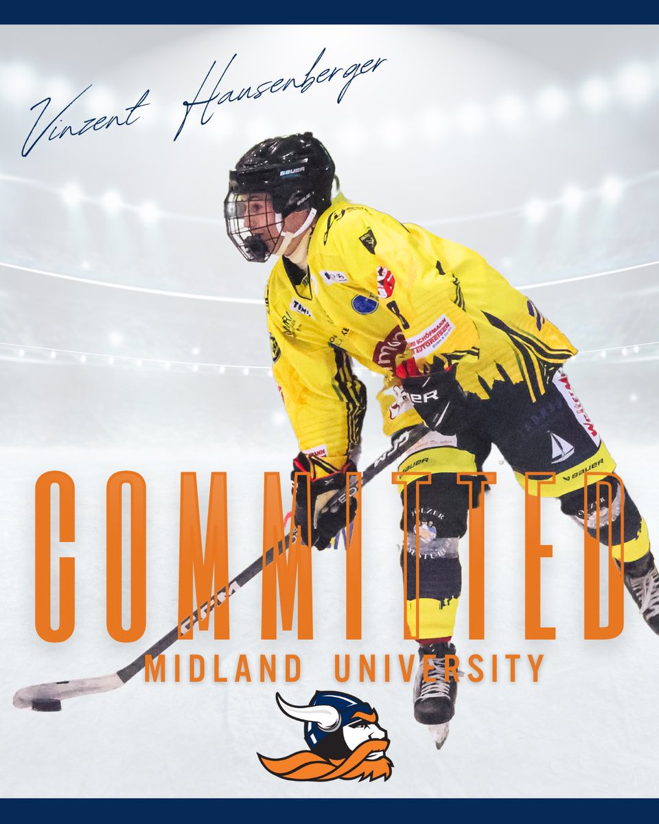❗️COMMITTED❗️

We are excited to announce Vinzent’s commitment to Midland University’s Men’s Hockey team! 

Vinzent Hausenberger is a 2005 forward from Germany. He played last year for the EC Bad Tölz U20 team in the DNL U20 league.

Welcome to the family Vinzent!💪🏻