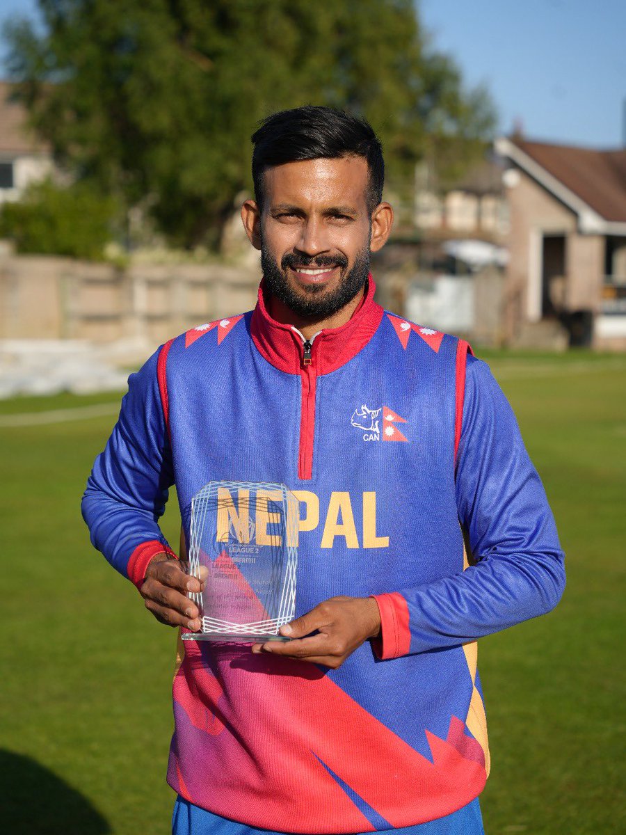 🎯 Aarif’s Arc Unfolds! 🇳🇵

With an icy smile and nerves of steel, he crafts career best 84(85) and bags another POTM! 🧊💪

#NepalCricket