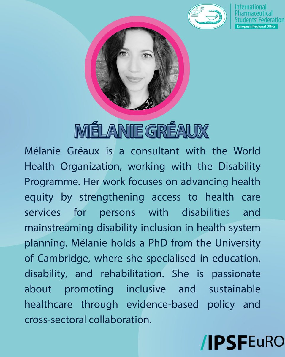🌍 Health for All: Advancing Equity and Inclusion in Healthcare 🩺✨

We are proud to introduce the inspiring speakers of our upcoming session:

📅 Date: 12th of June
🕖 Time: 19:00 GMT+2
🔗 Registrations: forms.gle/Rbvaa4FnEoPDEk…

#IPSF #IPSFEuRO #HealthForAll