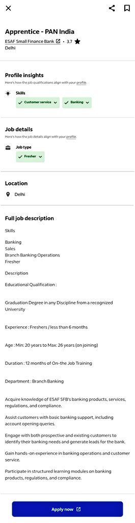 DeepRaispuriya's tweet image. Dear @ESAFBank, 🏦
I’ve attached the screenshots of the emails for your reference. I’d be grateful if you could kindly confirm. 
#ESAFBank #JobVerification #ApprenticeRecruitment #Zappyhire #GBS
#HiringConfirmation #ProfessionalInquiry #JobSearch