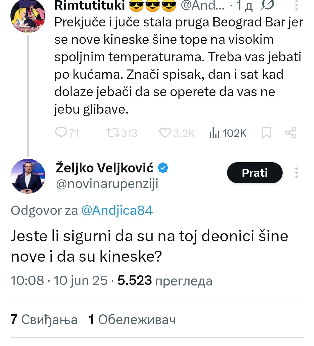 Nalazimo se na ivici onostranog, na rubu zone sumraka. Nadam se samo da će hrabri nezavisni novinar izneti sve na sunce, na svih 35 stepeni.