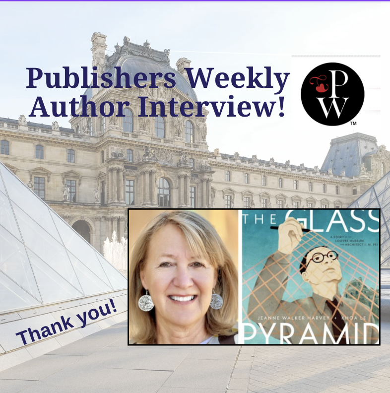 Jeanne Walker Harvey 📚 (@jeannewharvey) on Twitter photo 🌟Such an honor 🌟to be interviewed by Publishers Weekly about our NEW picture book biography, THE GLASS PYRAMID! I so enjoyed talking about my hope of inspiring readers to be creative, face challenges, and value STEAM connections.
publishersweekly.com/pw/by-topic/ch… <a href="/EastWestLit/">East West Literary</a> 🌟Such an honor 🌟to be interviewed by Publishers Weekly about our NEW picture book biography, THE GLASS PYRAMID! I so enjoyed talking about my hope of inspiring readers to be creative, face challenges, and value STEAM connections.
publishersweekly.com/pw/by-topic/ch… <a href="/EastWestLit/">East West Literary</a>