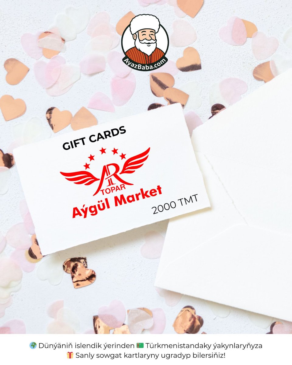 ayazbabacom's tweet image. 💛 Support your family in Ashgabat without the risks of sending money.
With AyazBaba, you can gift real value through Aýgül Market gift cards — trusted, fast, and meaningful.
.
#AyazBaba #GiftCardsToTurkmenistan #SupportBackHome #Ashgabat #AýgülMarket #TurkmenistanSupport