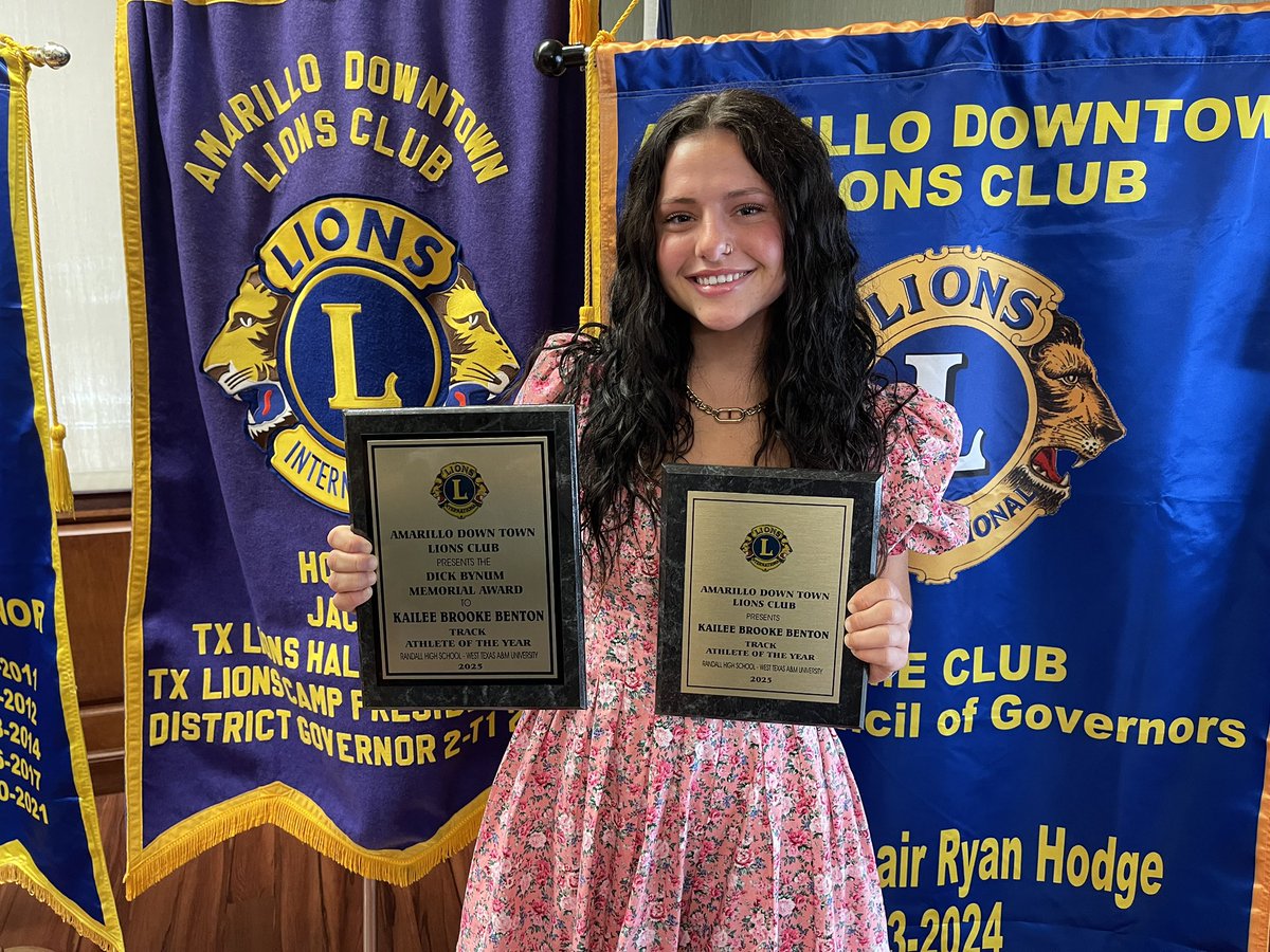 Kailee Benton wins 18th Dick Bynum Award honoring the top college female athlete from the Amarillo-area #LSCtrack.
🔗 presspass.news/kailee-benton-…