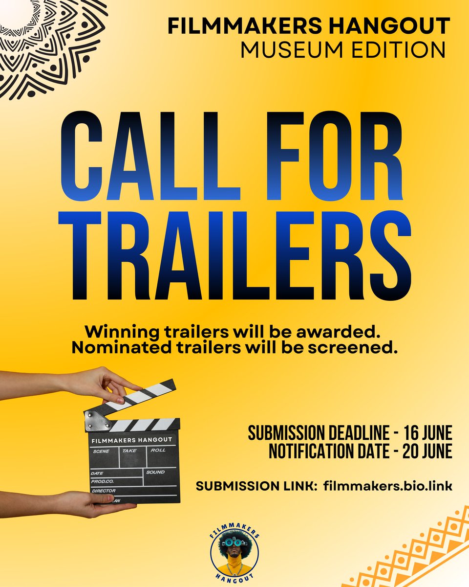 FilmmakersHO's tweet photo. We're looking for film trailers to screen and award during our Museum Edition expected to take place on 25th June 2025 at the Museum of Illusions Nairobi. 

Terms:

1. Top 3 trailers will be awarded. 
2. Top 10 trailers will be screened and promoted. https://t.co/IZnVkjzUh8