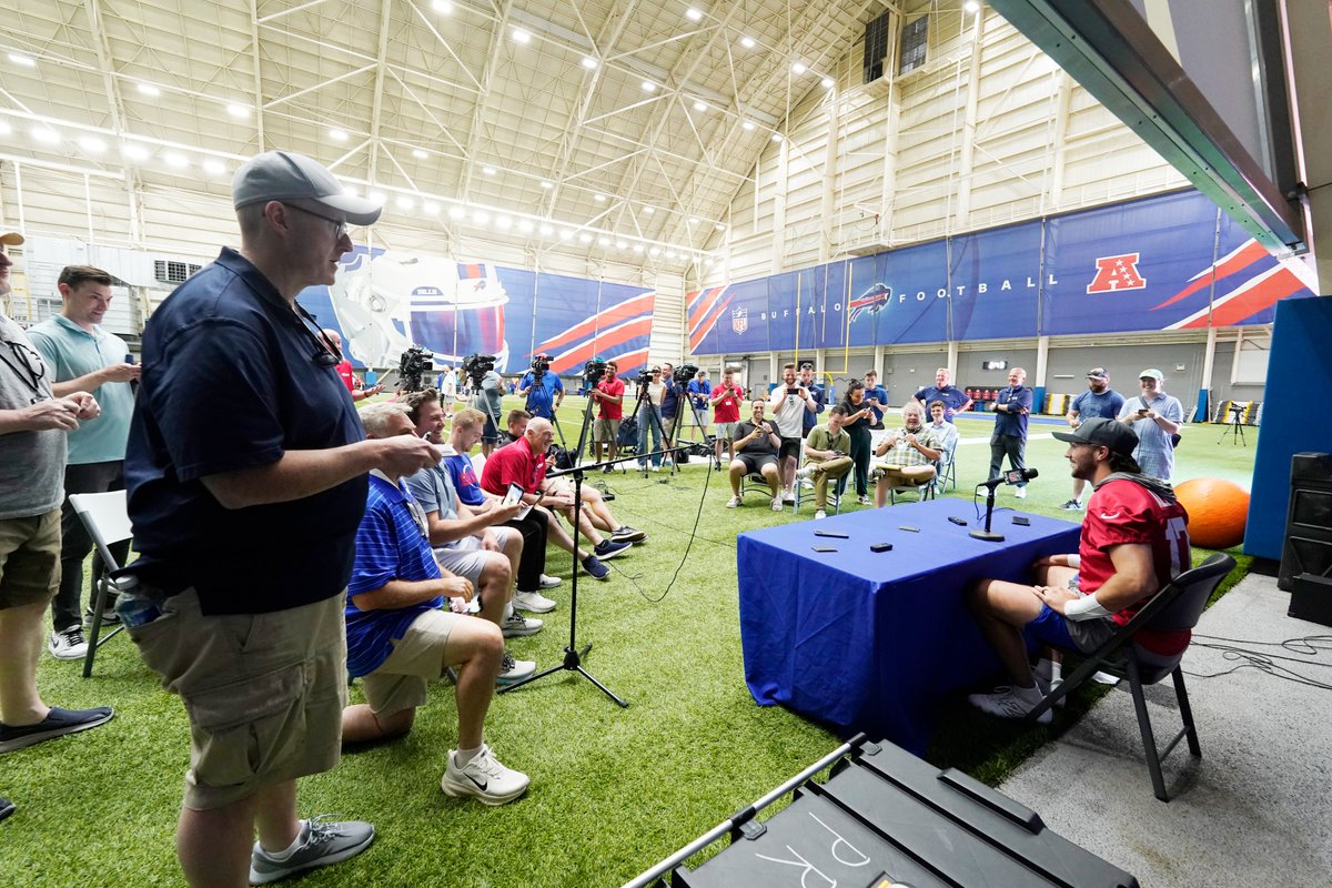 Day 1 of #Bills mandatory minicamp with QB1 <a href="/JoshAllenQB/">Josh Allen</a>