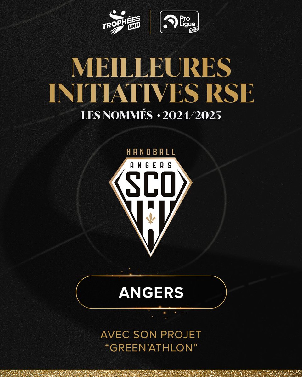 𝗗𝗲𝘀 𝗶𝗻𝗶𝘁𝗶𝗮𝘁𝗶𝘃𝗲𝘀 𝗮̀ 𝗹'𝗵𝗼𝗻𝗻𝗲𝘂𝗿 ! 🏅

Montpellier Handball et Angers SCO Handball sont récompensés pour leurs initiatives RSE tout au long de la saison. Un grand bravo pour votre engagement ! 🤝

#TrophéesLNH