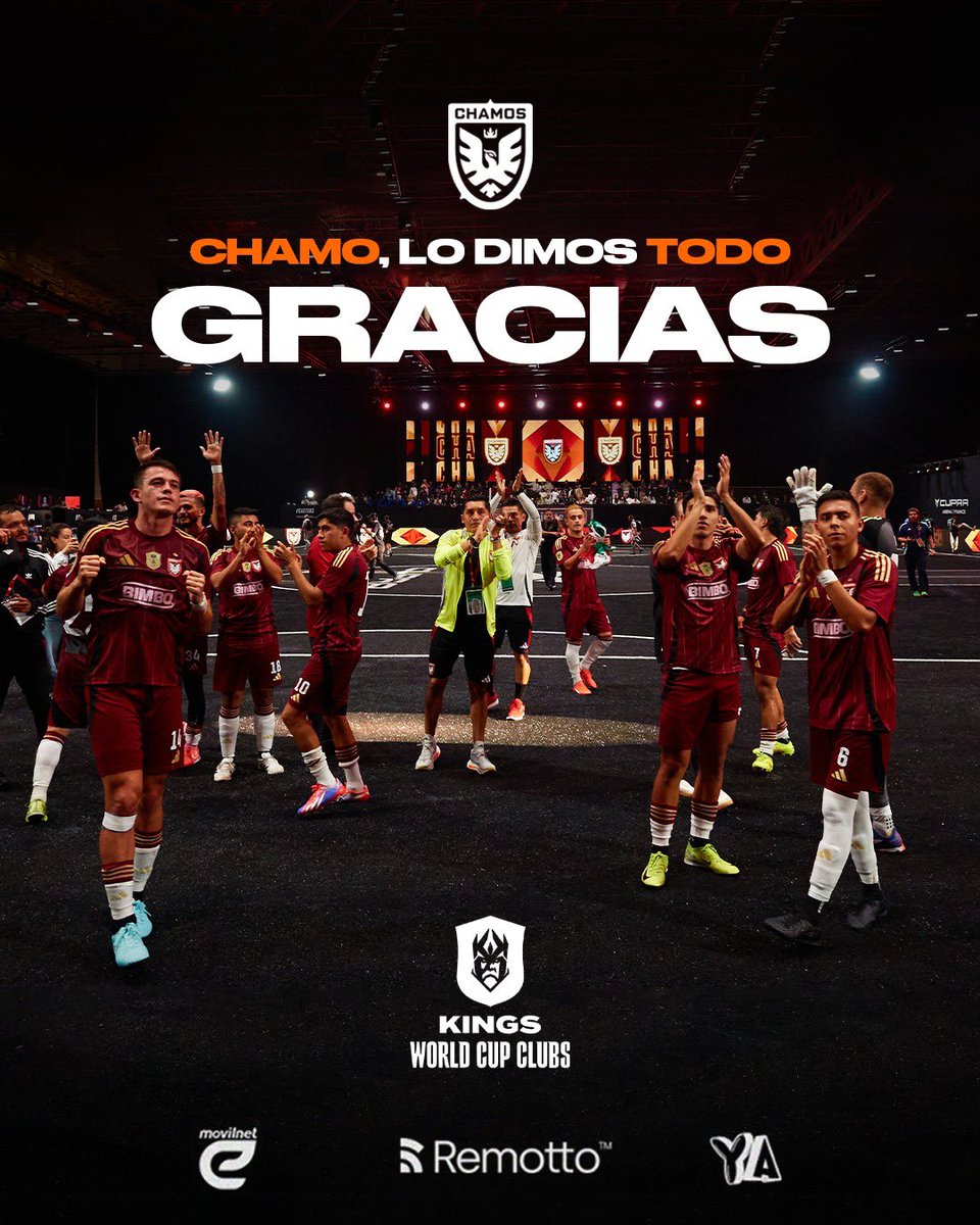 LosChamosFC's tweet photo. ❤️🔥¡GRACIAS FAMILIA DE LOS CHAMOS! 🐦🔥
Hoy nos vamos con mucha frustración, ganas de seguir dando más de nosotros y alegría a toda la afición. Pero se termina el sueño mundialista, y no nos queda más que agradecer por apoyarnos en cada momento.
#kingsleague #kingsworld https://t.co/41ZQ0bYQTu