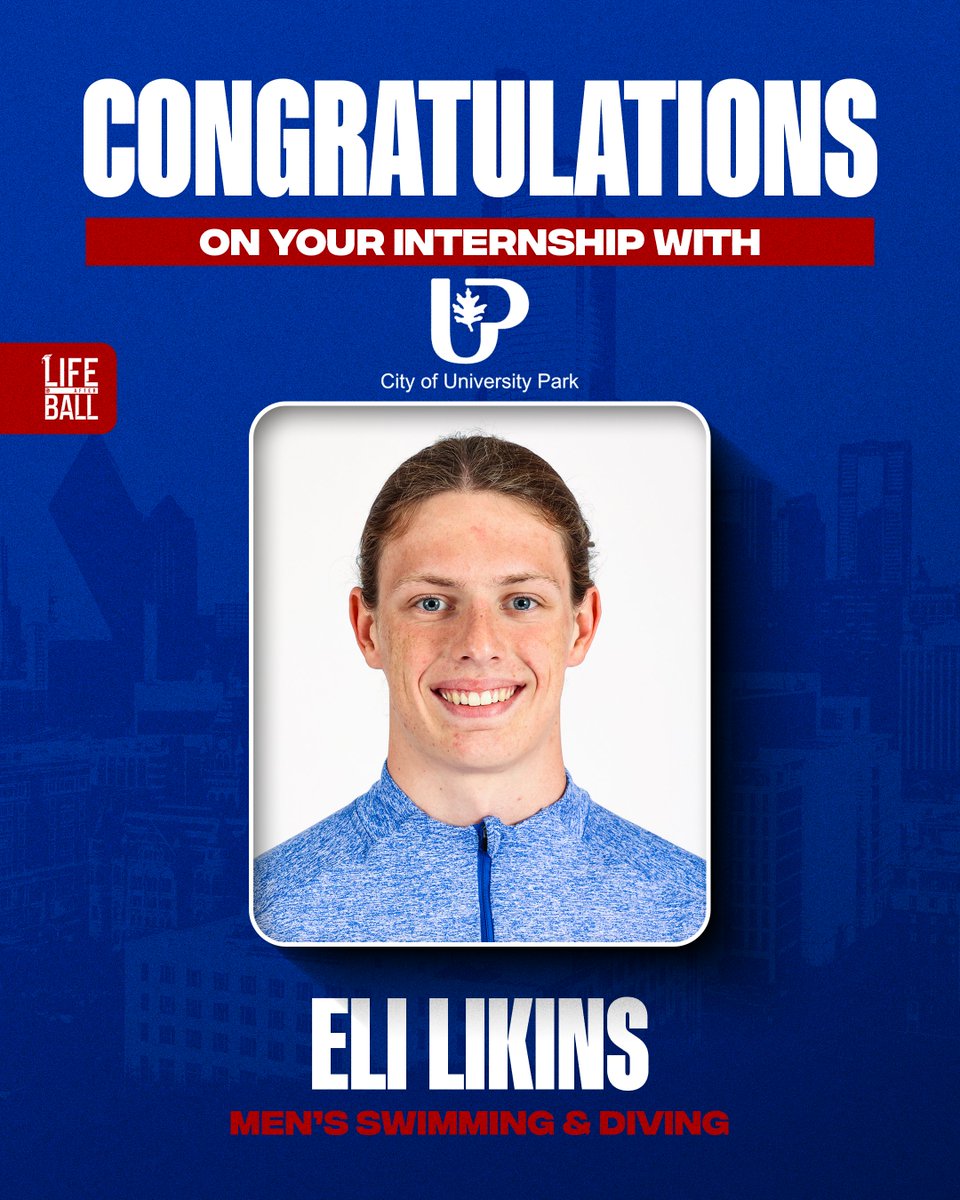 LifeAfterBall_'s tweet image. Congratulations Eli Likins on your internship with the City of University Park! #LifeAfterBall #Internship @SMUSwimDiveM