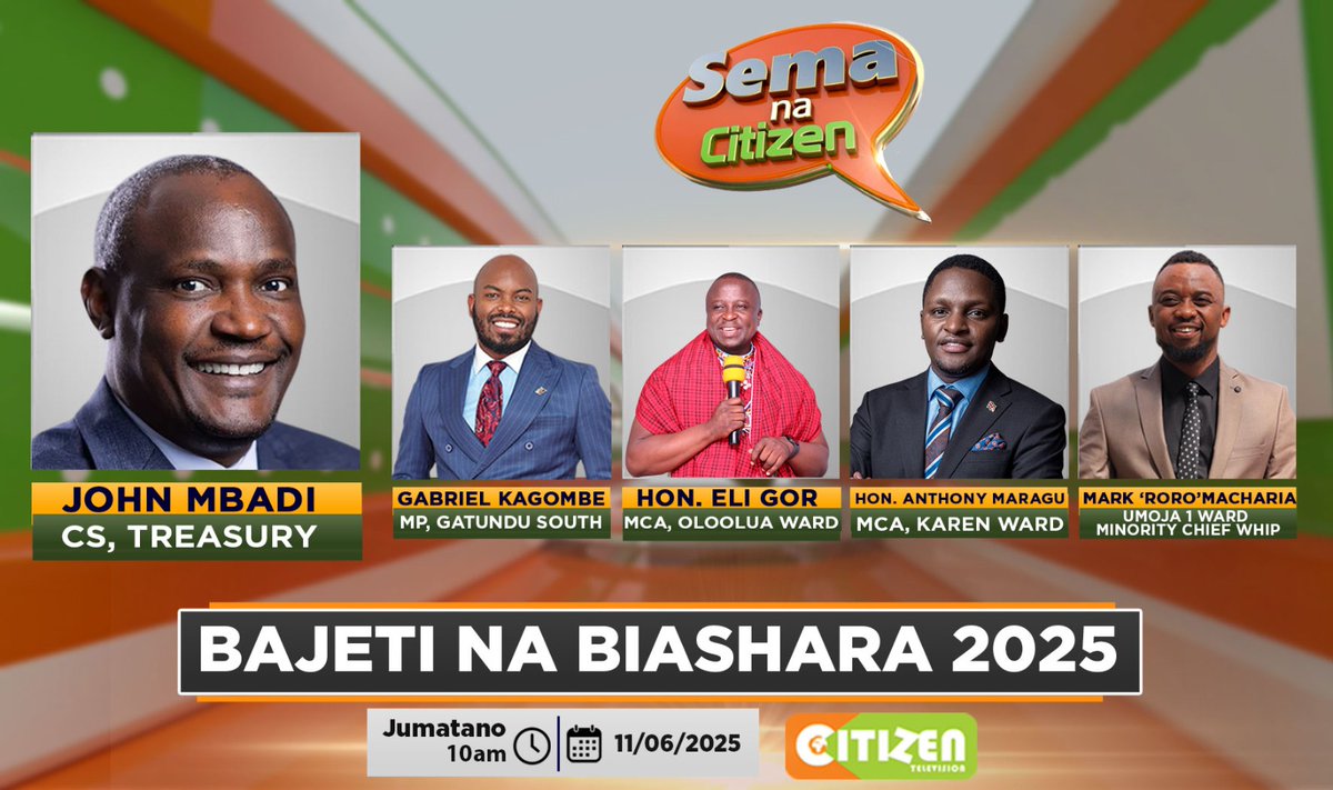 Hon.Anthony maragu (@maraguanthony) on Twitter photo Let's engage tomorrow morning with. <a href="/JohnMbadiN/">Hon. FCPA John Mbadi Ng'ongo, EGH</a> at <a href="/citizentvkenya/">Citizen TV Kenya</a> Let's engage tomorrow morning with. <a href="/JohnMbadiN/">Hon. FCPA John Mbadi Ng'ongo, EGH</a> at <a href="/citizentvkenya/">Citizen TV Kenya</a>