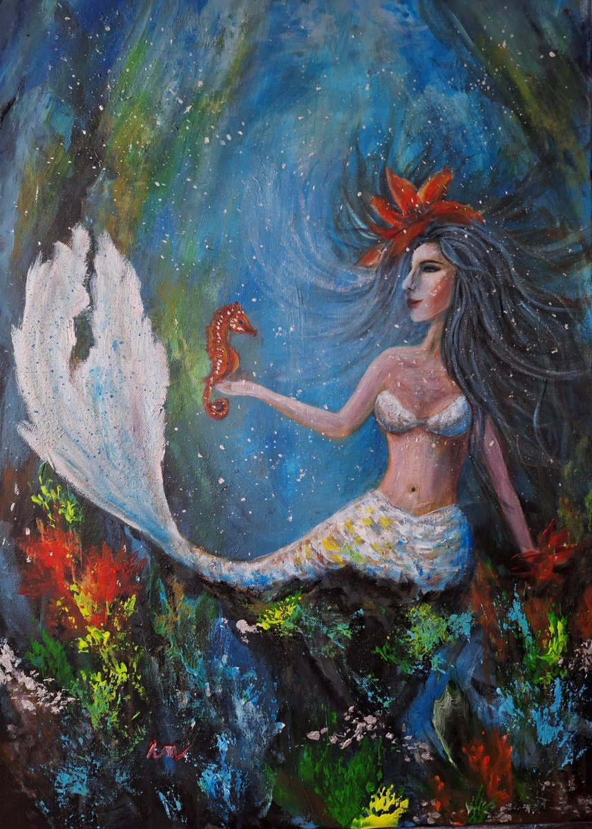 #whispersofthesea #Mermaid #mermaids #acrylicpainting #acrylic #art #artist #artworld #artoftheday #Kunst #kunstinmünchen #originalart #original #forsale #artcollector #artwork #oneofakind #handpainted #contemporaryart #homedecor #interiors #artforthehome