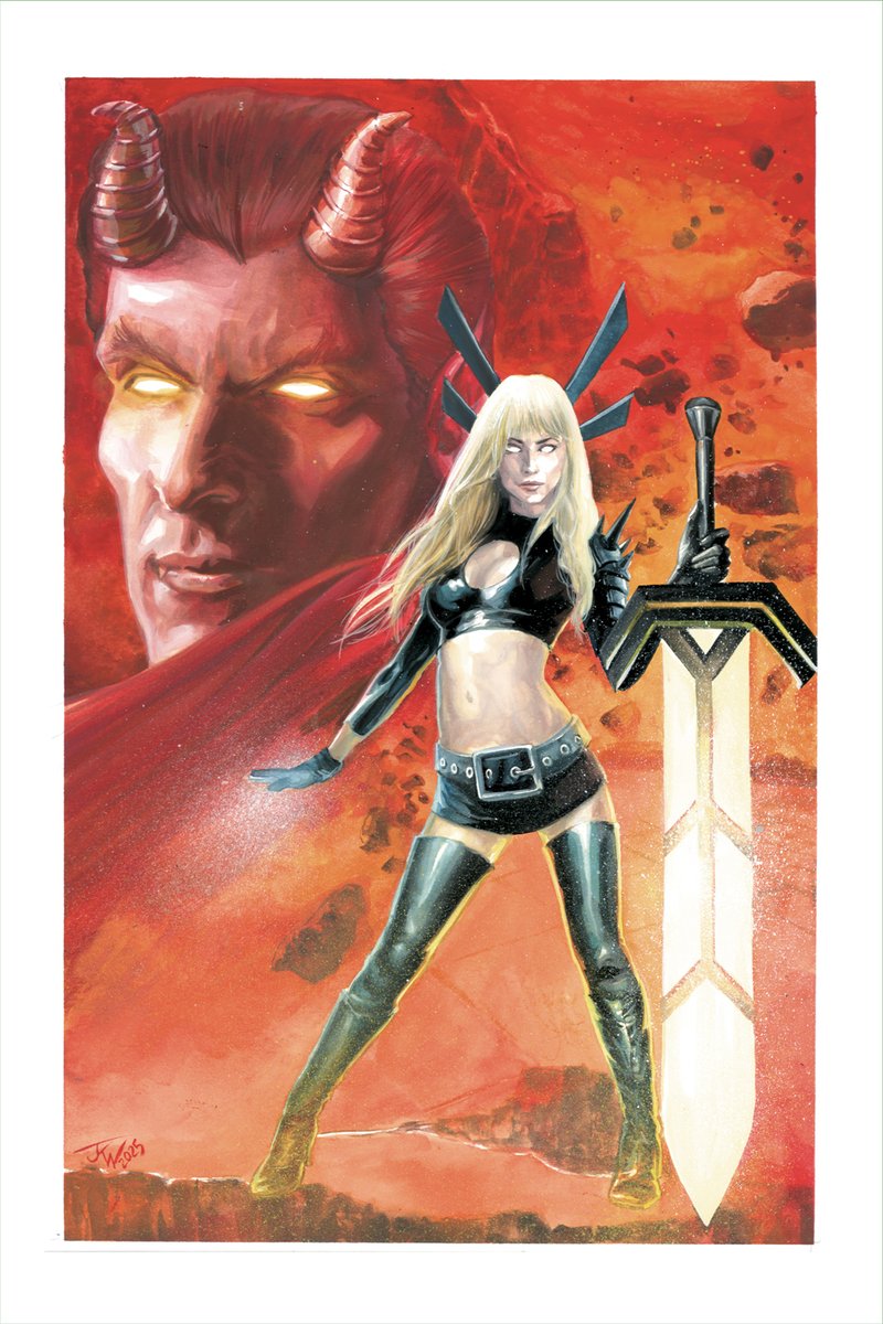 #magik and #Belasco #commission for #HeroesCon2025. #goauche on 12"x18" coldpressed cotton.  If you're going to #heroescon2025 and would like a commission, there's still time: jkwoodwardart.blogspot.com/2024/04/heroes…