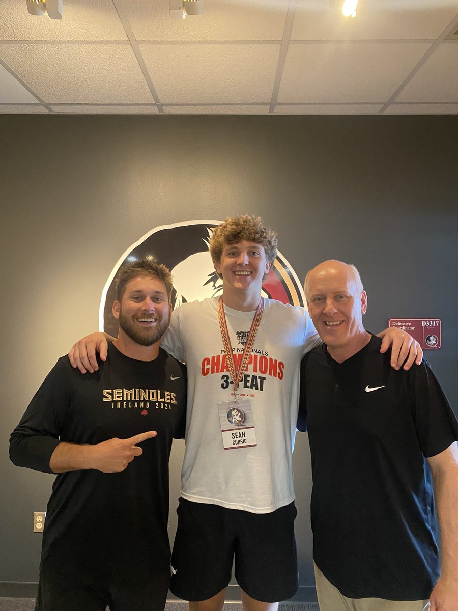 SeanCurrie's tweet image. Had a great visit @FSUFootball! Thank you so much to @PrestonB49 @ThomsenChris @Coach_Norvell for a great tour and showing me everything FSU is about. Hope to be back soon!