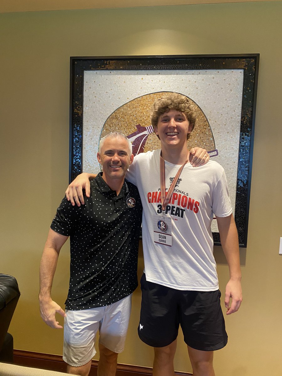 SeanCurrie's tweet image. Had a great visit @FSUFootball! Thank you so much to @PrestonB49 @ThomsenChris @Coach_Norvell for a great tour and showing me everything FSU is about. Hope to be back soon!