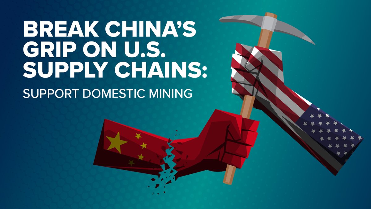 China has a stranglehold on the US minerals supply chain. That must change. We are moving in the right direction, but more must be done. Read how the US can break China’s grip on the minerals we need for economic prosperity and national security: nma.org/2025/06/09/us-…