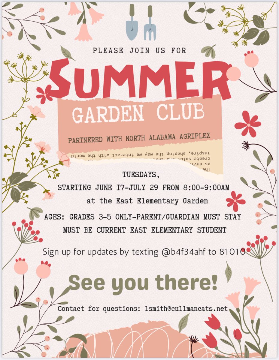 🪴Summer Garden Club starts NEXT WEEK🪴

🫜Check out the flyer below for details🫜