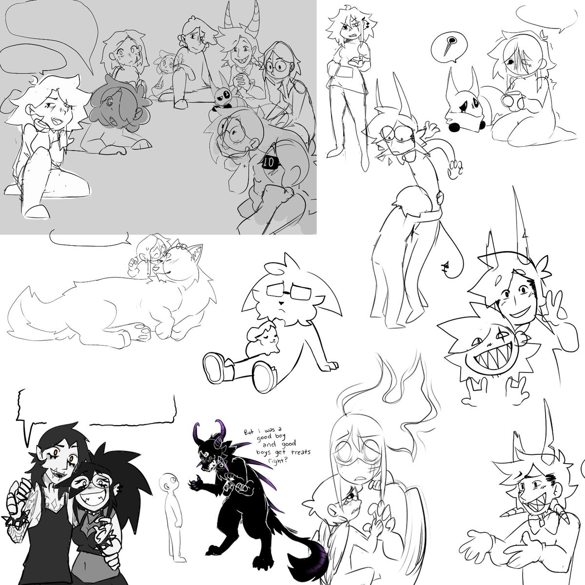 Marouseum's tweet photo. Just a dump of some old drawings so I can clear mostly unused canvases. More cat art soon, I know this isn't what you guys are here for.
#Spencerverse #Alexander #Spencer #Dakota #Marouseum #Whiteout #Oliver #Entertainer #Werewolf #Demon #OC #OriginalCharacter #Art #Firealpaca https://t.co/BPxnUbuu32