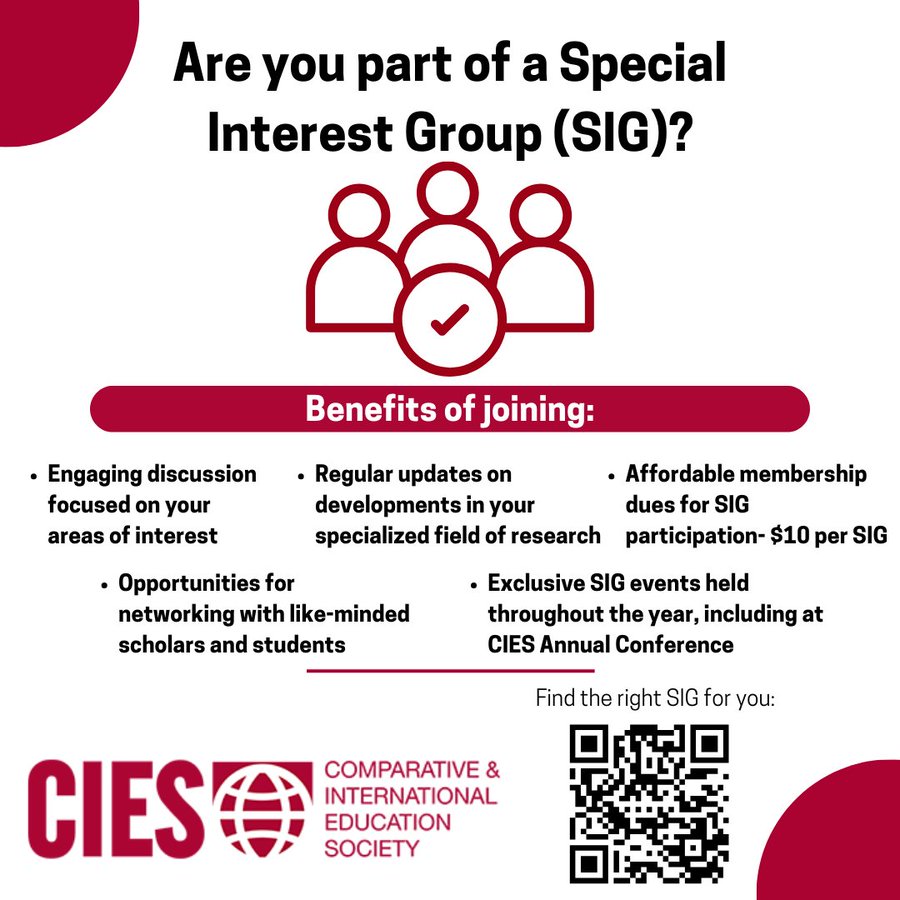 #CIES members: Joining or renewing your Special Interest Group (SIG) is easy! Just head to our online store and select "SIG Dues" on the left menu. (Reminder: SIGs are only open to current CIES members.)