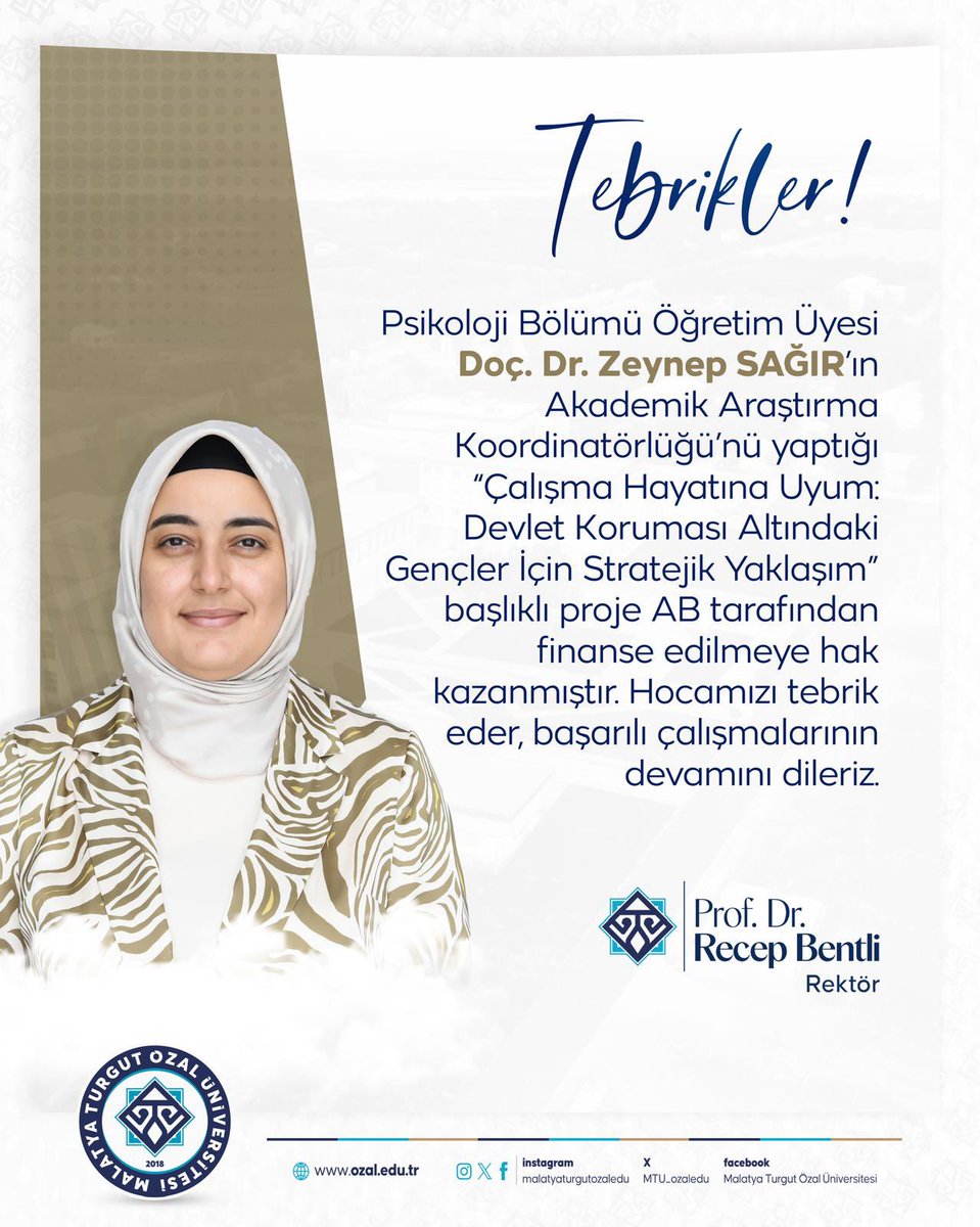 Hocamızı tebrik ederim.
<a href="/MTU_ozaledu/">Malatya Turgut Özal Üniversitesi</a>