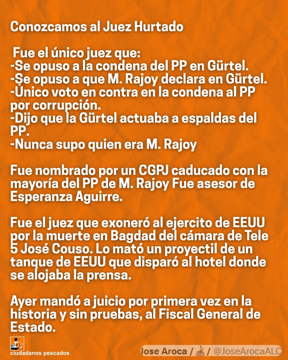 Llamadme loco, pero para mi que el juez Hurtado tiende a cojear un poco del pie derecho.
