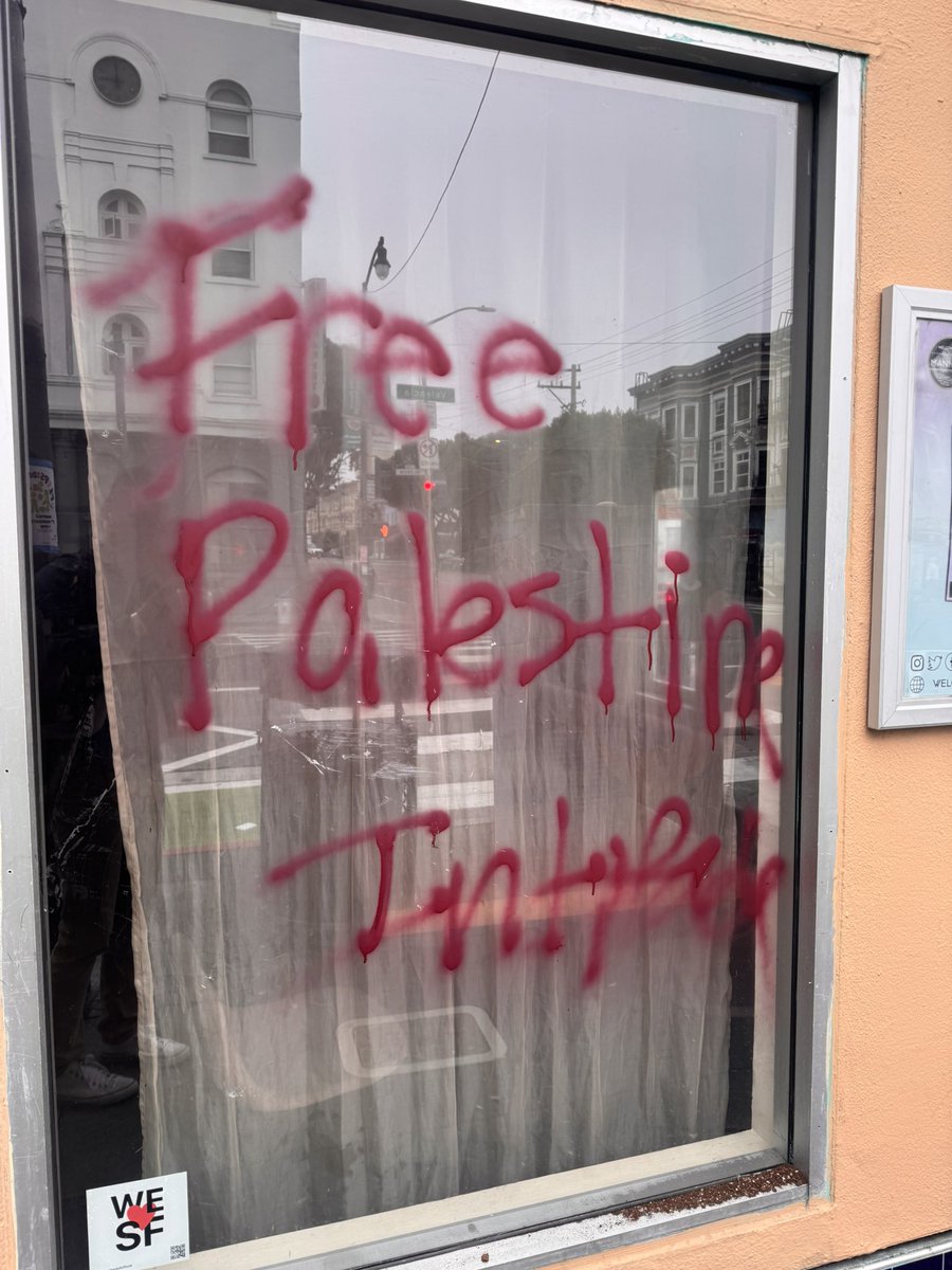 Another major example of antisemitism targeting a Jewish-owned business in the Mission. Manny’s has been targeted for years b/c the owner is Jewish. This vandalism calls for the death of Jews.

Antisemitism is toxic &amp; leads to violence against Jews. It must never be tolerated. 🧵