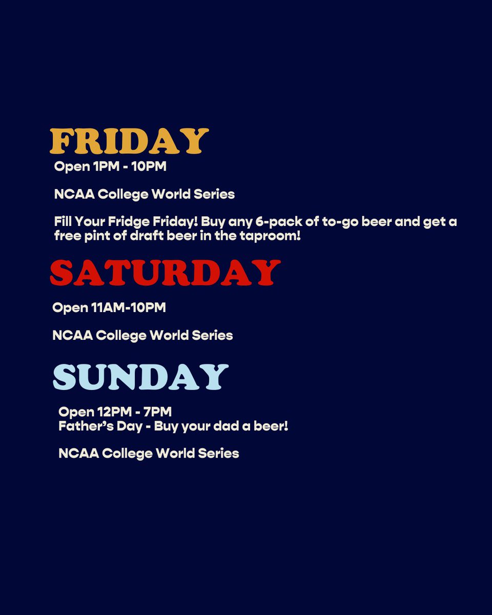 Come see us this week in the Taproom!