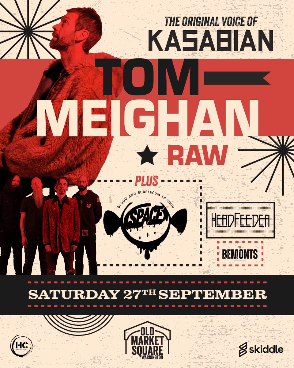 THE BEMONTS (@thebemonts) on Twitter photo Buzzing to say <a href="/TheBemonts/">THE BEMONTS</a> are supporting <a href="/tommeighanHQ/">Tom Meighan</a> (OG Kasabian frontman!) 🎤🎶 27th Sept – Market Place, Warrington w/ Space & Headfeeder 🎟️ Tickets: tinyurl.com/bemontsxmeighan Don’t miss it. 💥 #LiveMusic Buzzing to say <a href="/TheBemonts/">THE BEMONTS</a> are supporting <a href="/tommeighanHQ/">Tom Meighan</a> (OG Kasabian frontman!) 🎤🎶 27th Sept – Market Place, Warrington w/ Space & Headfeeder 🎟️ Tickets: tinyurl.com/bemontsxmeighan Don’t miss it. 💥 #LiveMusic