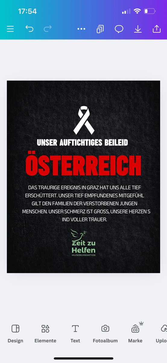 Das traurige Ereignis in Graz hat uns alle tief erschüttert. Unser tief empfundenes Mitgefühl gilt den Familien der verstorbenen jungen Menschen und Österreich. Unser Schmerz ist groß, unsere Herzen sind voller Trauer.

The sad event in Graz has deeply shaken us all. Our