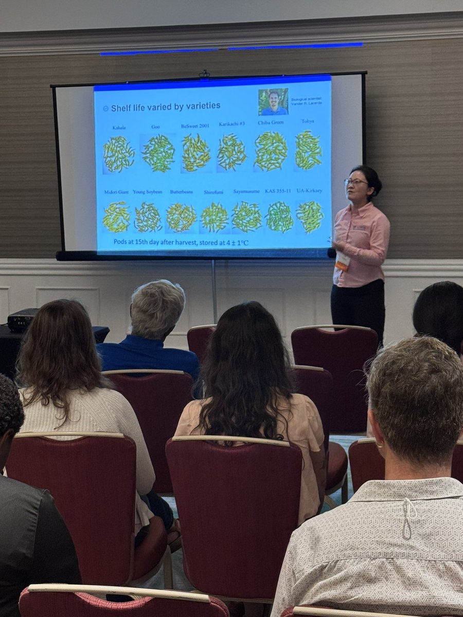 UFHortVegCrops's tweet image. Excited to share and learn at @FSHS_Hort with our posters, oral presentations, and In-Service Training! @UFTropical @ufhorticulture @UF_IFAS #Edamame #Vegetables #UF #TREC #FSHS #Postharvest #Sustainability