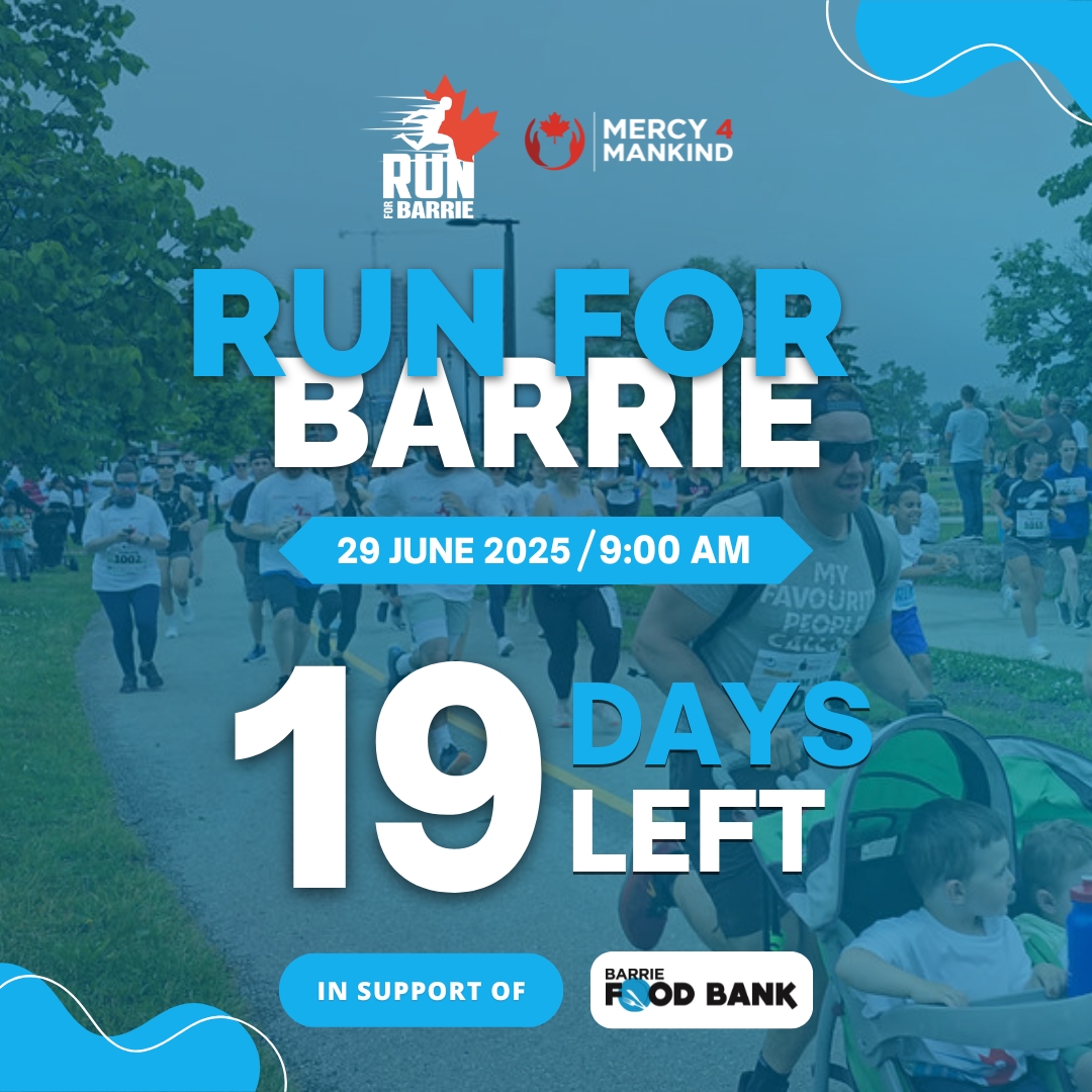 RunForBarrie's tweet image. 19 DAYS LEFT!

Barrie, let’s make it LOUD!

Hit the streets June 29 at 9 AM for Run For Barrie and support @BarrieFoodBank 💙

Bring the fire. Spark the change.

Register now: raceroster.com/events/2025/98…

Run bold. Run proud. Make impact!

#RunForBarrie #Mercy4Mankind #Barrie