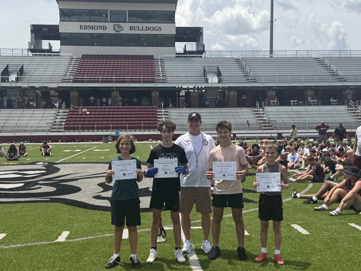 Congratulations to our day 2 award winners at youth camp today! 2 more days with this group!! #GoDogs
