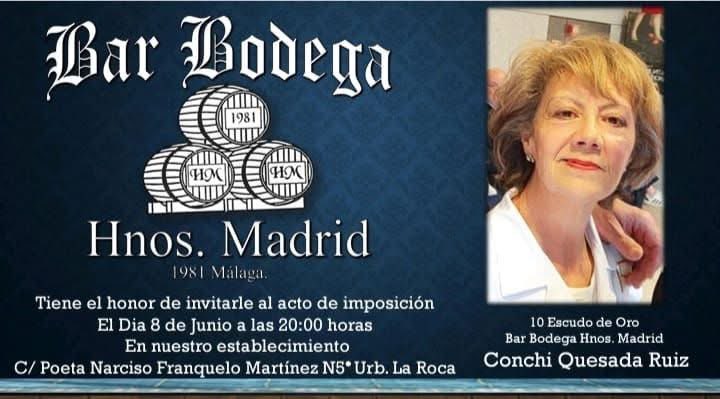 Grupo Municipal VOX Málaga capital (@malaga_vox) on Twitter photo El pasado domingo, los compañeros de grupo municipal VOX Málaga fueron en representación a la entrega del X Escudo de Oro de <a href="/BodegaMadrid/">Bar Bodega Hermanos Madrid</a> que en esta ocasión fue para Conchi Quesada.
Vecina de La Roca y la 1ª copista del <a href="/museodelprado/">Museo del Prado</a>, su calidad artística y profesionalidad es El pasado domingo, los compañeros de grupo municipal VOX Málaga fueron en representación a la entrega del X Escudo de Oro de <a href="/BodegaMadrid/">Bar Bodega Hermanos Madrid</a> que en esta ocasión fue para Conchi Quesada.
Vecina de La Roca y la 1ª copista del <a href="/museodelprado/">Museo del Prado</a>, su calidad artística y profesionalidad es