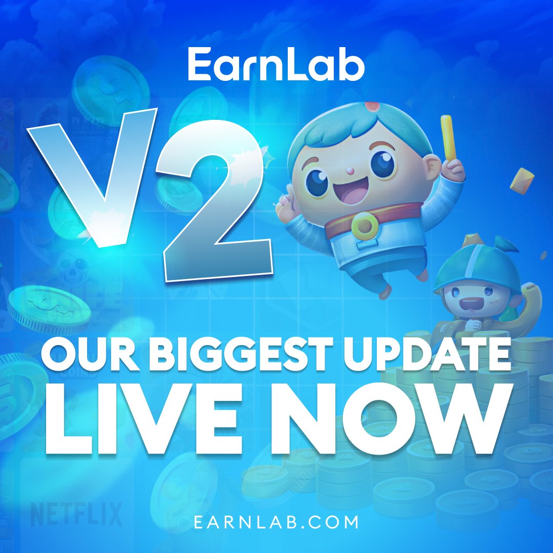 EarnLab V2 is LIVE! 🚀

We’re thrilled to announce the release of V2 — our biggest update ever, packed with new features, improvements, and a smoother experience.

👇 Here’s everything that’s new — and what’s coming next: