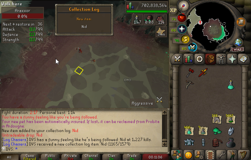 Pet #26 on the UIM:

Nid on 1,227 KC.