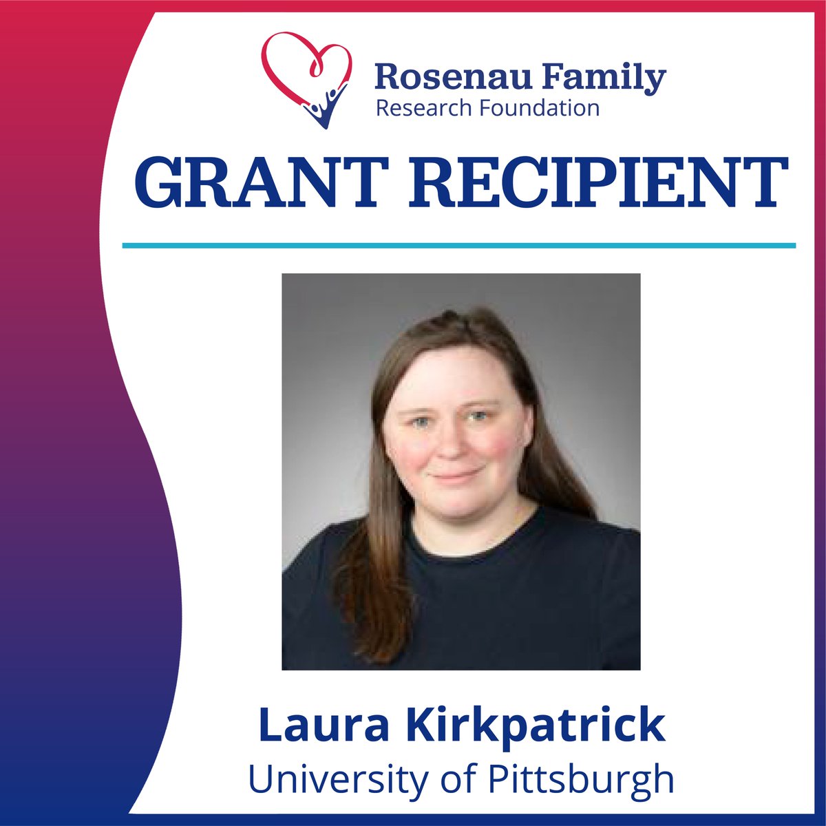 Congratulations to Laura Kirkpatrick, MD, assistant professor of pediatrics and of neurology, School of Medicine, for receiving a $375,000 RFRF grant
! 
You can read the full press release here: health.pitt.edu/news/pitt-heal…