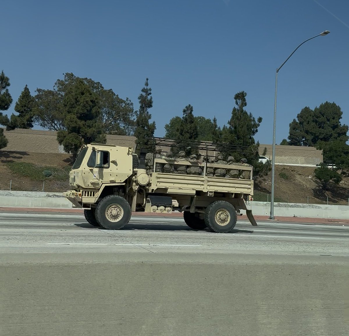 Marines in LA on the 405N. Buckle up ladies.