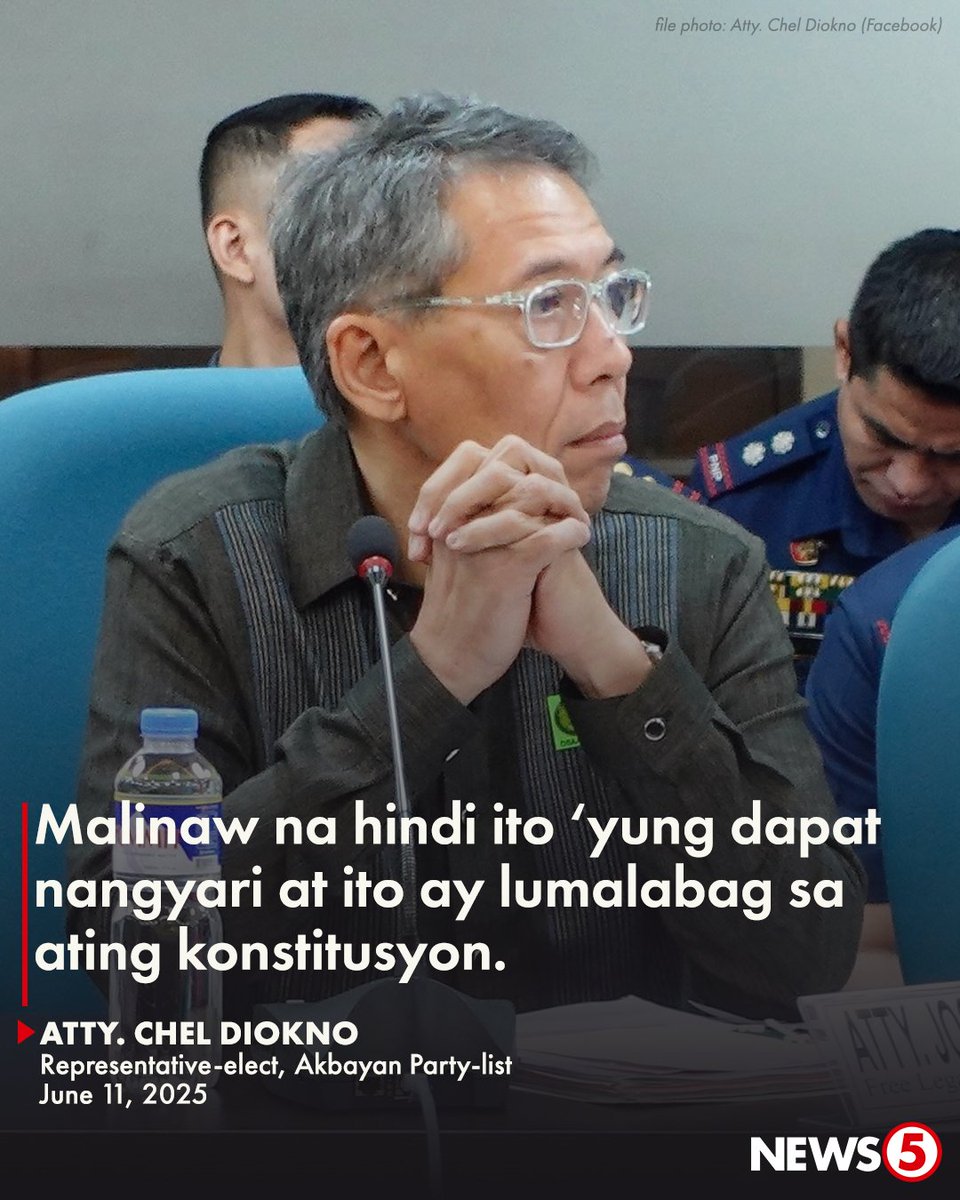 ‘LABAG SA KONSTITUSYON’

Walang nakalagay sa Konstitusyon na pwedeng i-dismiss o i-remand ang articles of impeachment, pahayag ni incoming Akbayan Party-list Rep. Chel Diokno sa panayam sa programang “Ted Failon and DJ Chacha” ng True FM.

Ayon kay Diokno na miyembro ng House
