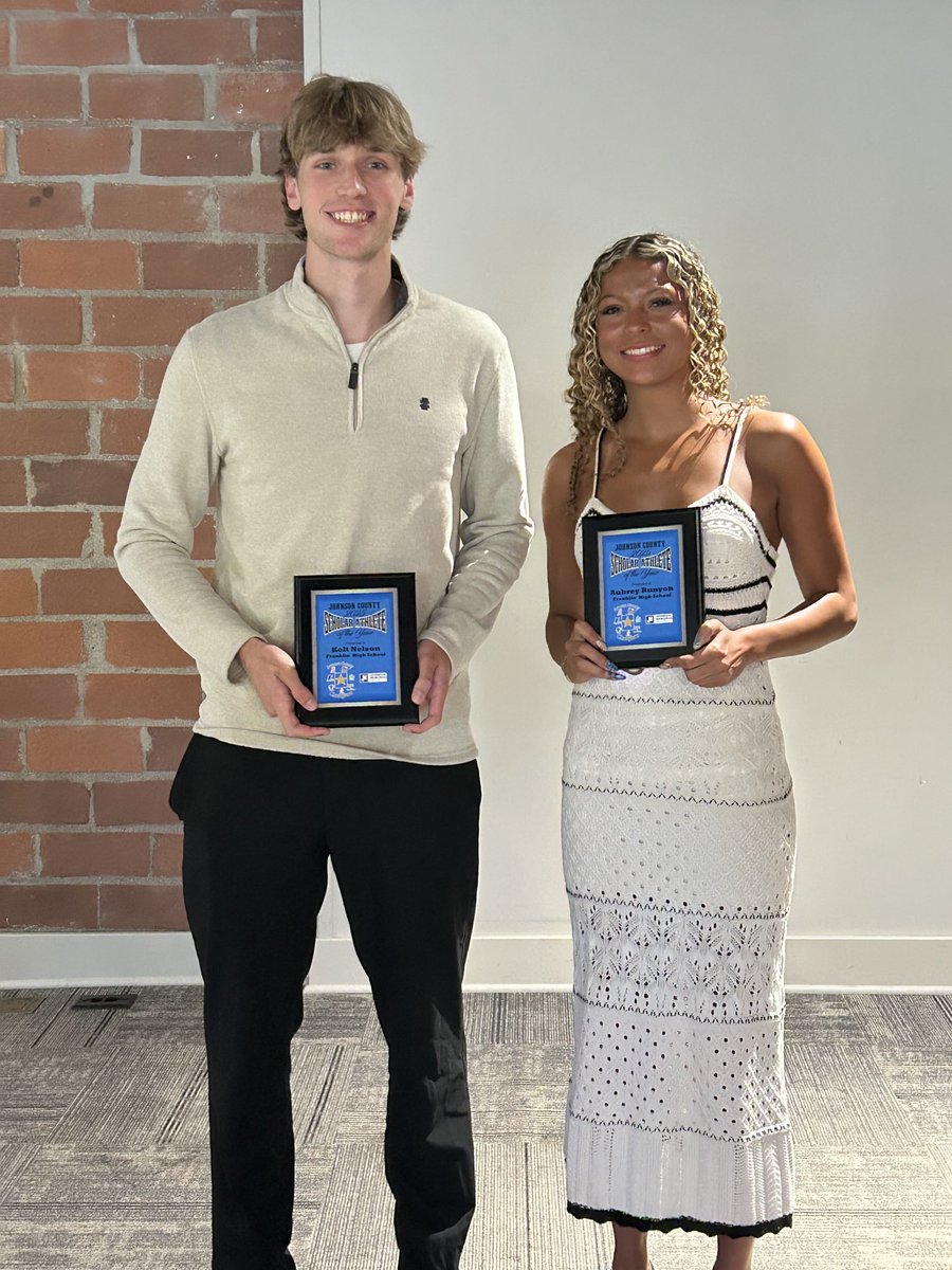 GoGrizzlyCubs's tweet image. Congratulations to Aubrey Runyon and Kolt Nelson, 2025 Johnson County Scholar-Athletes of the Year!