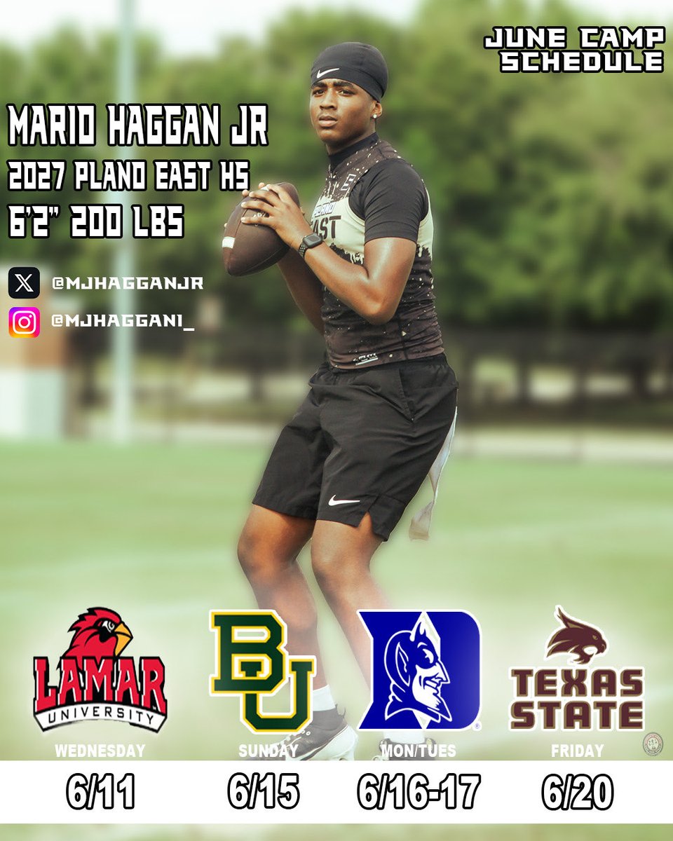 mario (@mariohaggan57) on Twitter photo My youngin on his Grind! If you lookin for a QB with the bloodlines Here ya Go!!! <a href="/mjhagganjr/">Mario “MJ” Haggan Jr-27’-QB</a> <a href="/nsmesports/">NSME Sports Center</a> <a href="/CoachDanMullen/">Dan Mullen</a> <a href="/QBHitList/">QBHitList.com</a> <a href="/tonybenedetto19/">Tony Benedetto</a> <a href="/PlanoEastFB/">Plano East Football</a> My youngin on his Grind! If you lookin for a QB with the bloodlines Here ya Go!!! <a href="/mjhagganjr/">Mario “MJ” Haggan Jr-27’-QB</a> <a href="/nsmesports/">NSME Sports Center</a> <a href="/CoachDanMullen/">Dan Mullen</a> <a href="/QBHitList/">QBHitList.com</a> <a href="/tonybenedetto19/">Tony Benedetto</a> <a href="/PlanoEastFB/">Plano East Football</a>
