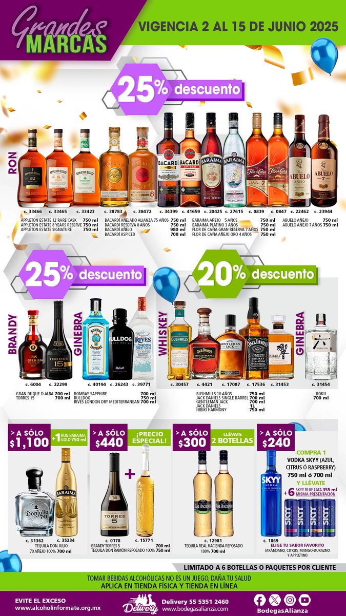Conoce las ofertas de la semana. Disponible en la tienda en línea y tiendas físicas.
bodegasalianza.com/grandes-marcas…