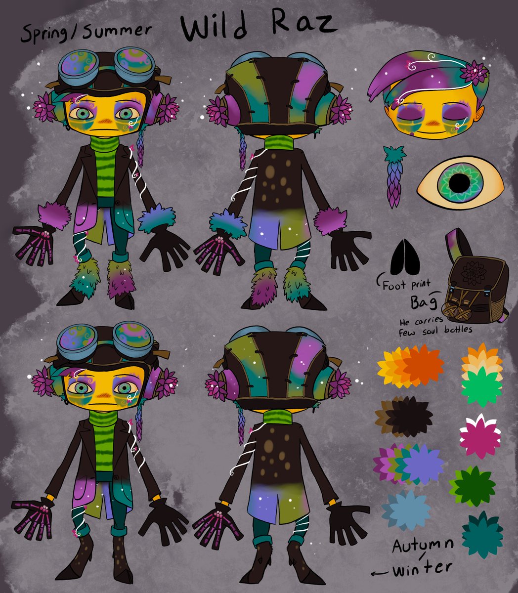magicmvx's tweet image. Some refsheet's i been doing for Psychonauts AUs of mine and Mirror realm comic #Psychonauts #psychonauts2 #AU #RazputinAquato