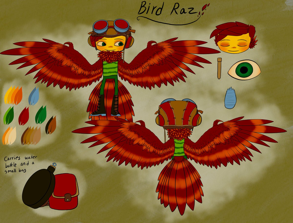 magicmvx's tweet image. Some refsheet's i been doing for Psychonauts AUs of mine and Mirror realm comic #Psychonauts #psychonauts2 #AU #RazputinAquato