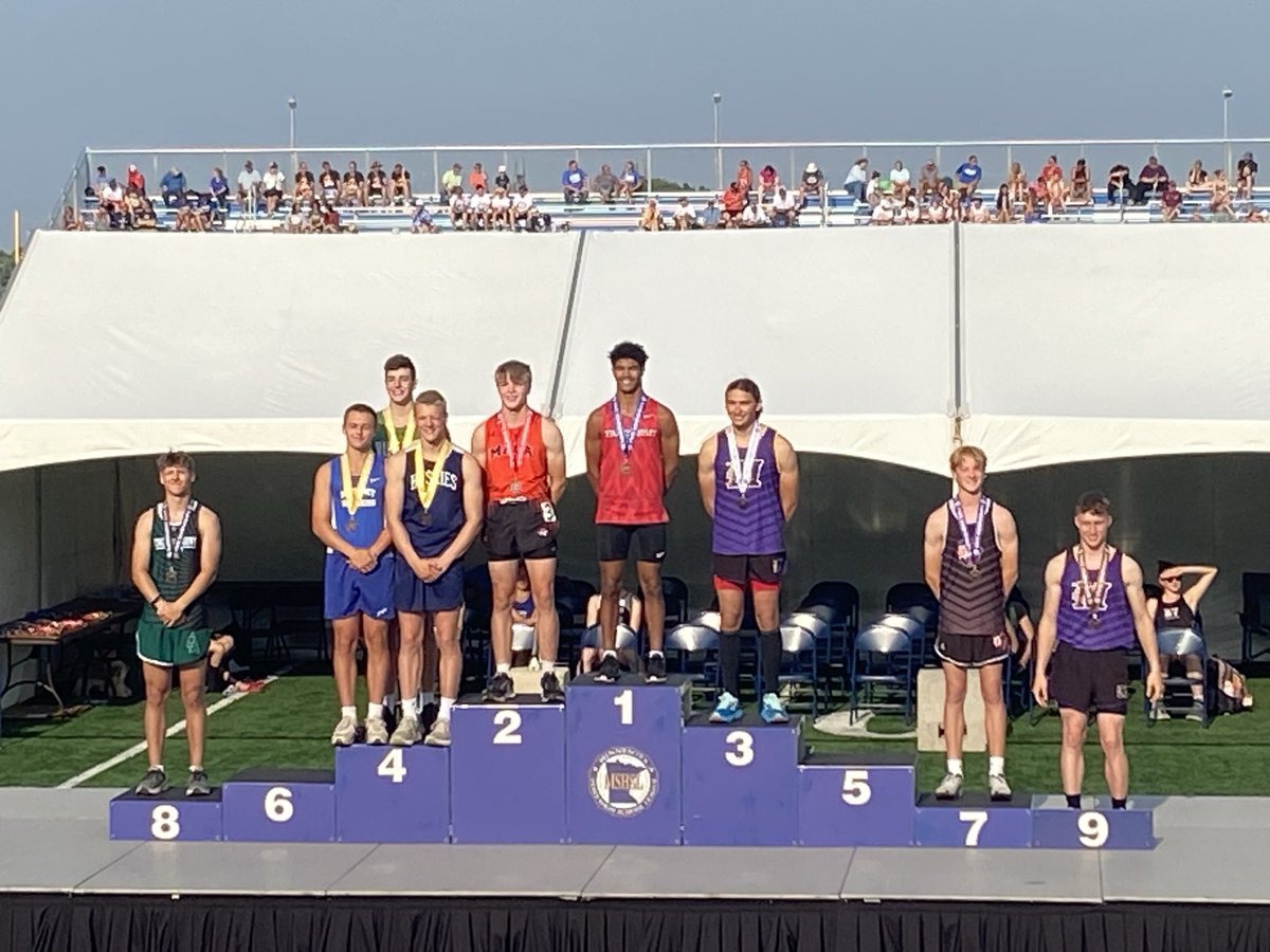 Congrats Nicklaus, you are All-State. He had an excellent day pole vaulting and clearing 13’ and ended up in 8th place in the state.