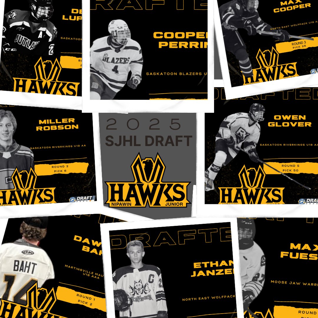 HEY HAWKS FANS! 
Here’s your 2025 SJHL Draft Recap
nipawinhawks.sk.ca/nipawin-hawks-…
#DefendTheNest #HawksDraft25 #SJHL #NextGenHawks #NipawinHawks