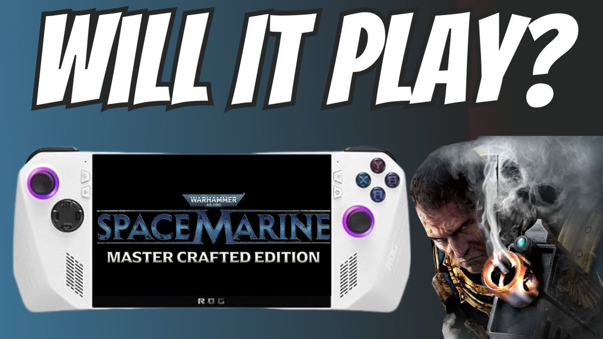 jaredconyers's tweet image. Warhammer 40000: Space Marine Master Crafted Edition is out today, and I've been playing on the ROG Ally (via Xbox Game Pass), and this game runs GREAT: youtu.be/fs32Cc5Q13U