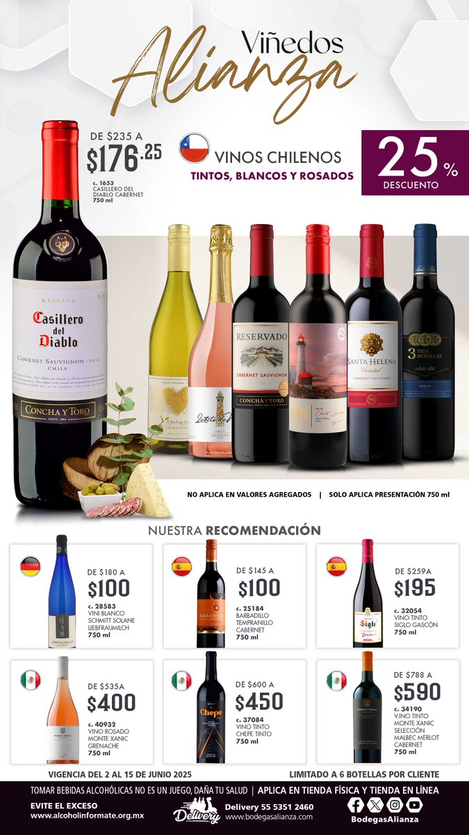 Descubre nuestras mejores recomendaciones. Disponible en la tienda en línea y tiendas físicas.
bodegasalianza.com/vinos?utm_sour…