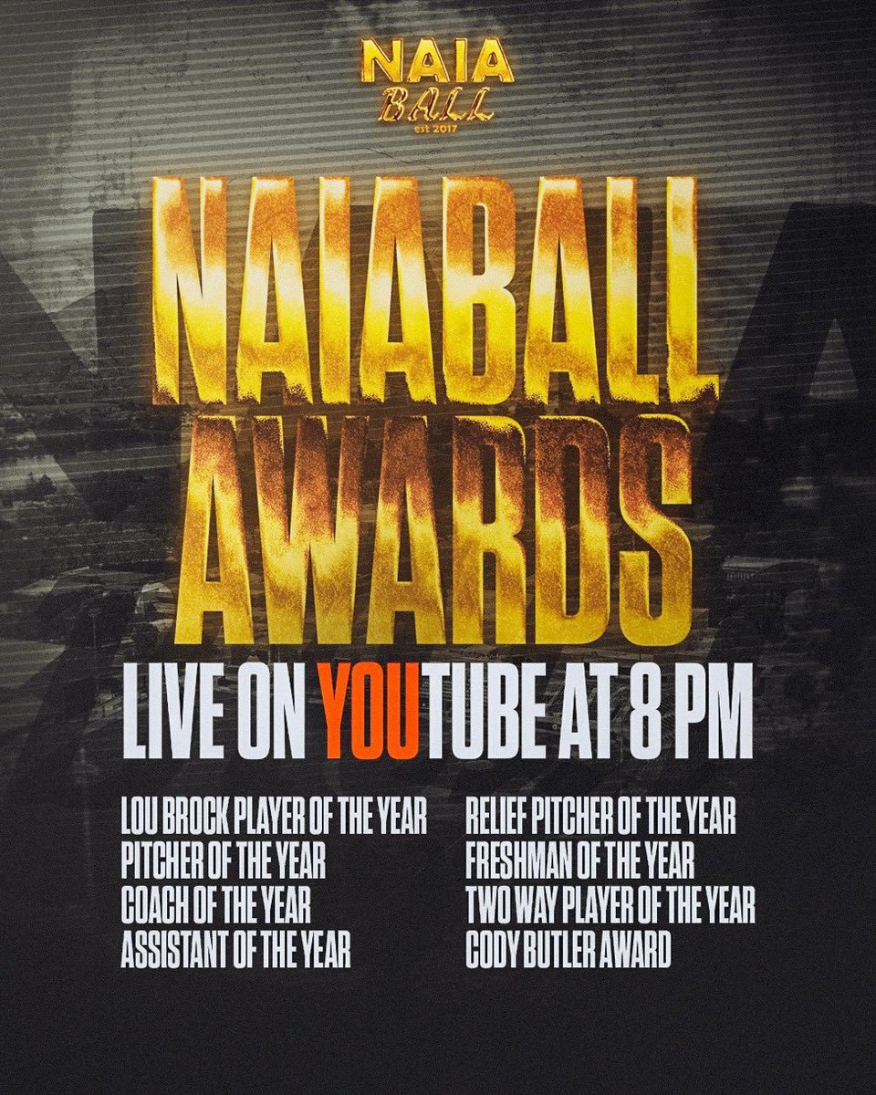 🚨🚨ANNND WE ARE LIVE!

We are live on YouTube for our 2025 NAIA Ball Awards!
Watch Here: youtube.com/watch?v=mbYBXd…

#NAIABall
